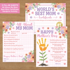 Mother's Day Activity Sheet Kit – 3 Piece Set